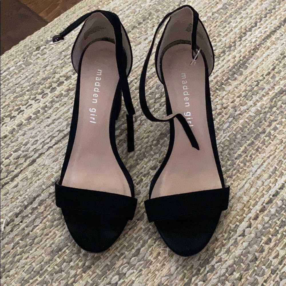 Madden Girl 3” Black Suede Heels